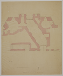 216734 Plattegrond van de Catharijnepoort te Utrecht; met indeling van de vertrekken.
